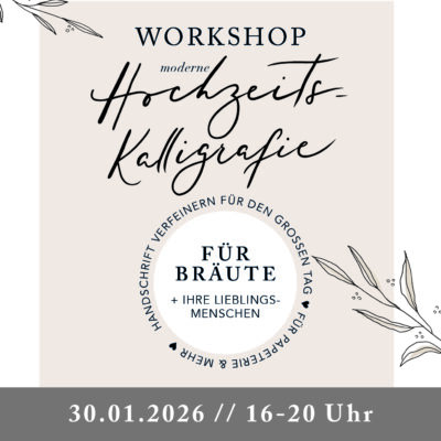 Moderne Hochzeits-Kalligrafie 30.01.2026