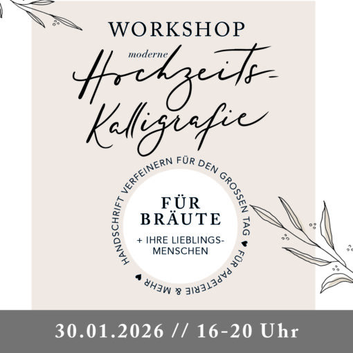 Moderne Hochzeits-Kalligrafie 30.01.2026