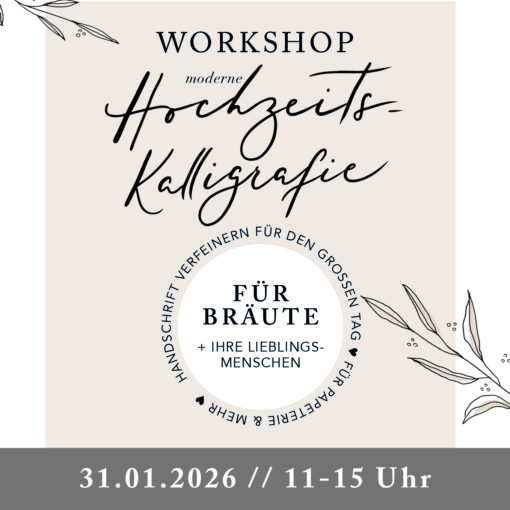 Moderne Hochzeits-Kalligrafie 31.01.2026
