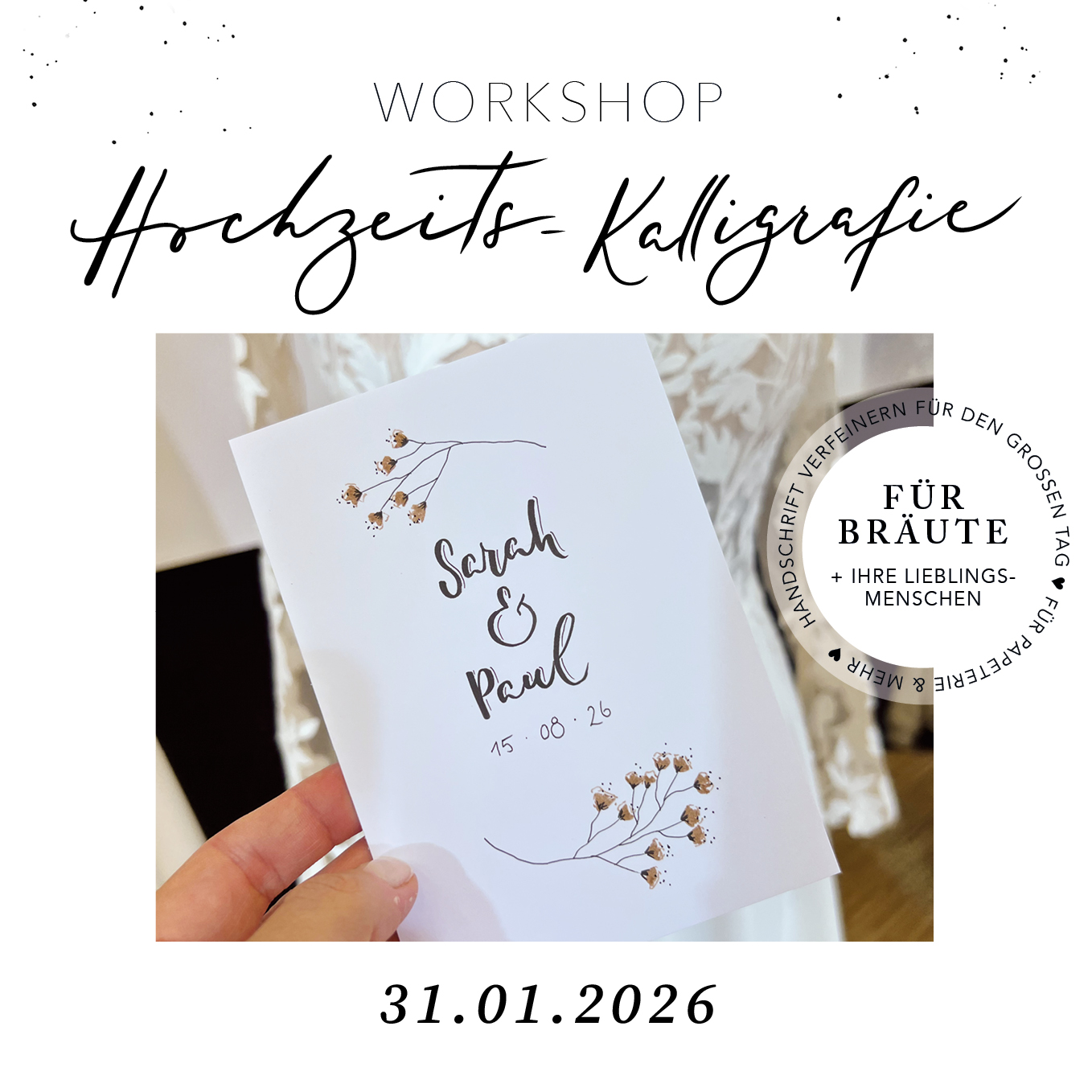 Moderne Hochzeits-Kalligrafie 31.01.2026